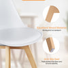 IULULU Dining Chairs, 4-Piece Mid-Century with Wooden Legs, PU Leather Seats for Living Room Bedroom Outdoor Lounge