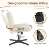 IULULU Wide Armless Desk Chair, No Wheels, Adjustable Height