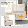 IULULU Recliner, Nursery Glider Rocker with Large Footrest, High Back, Deep Seat