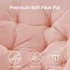 IULULU Comfy Saucer Chair, XL Folding Faux Fur Lounge Chair for Home, Kids & Adults