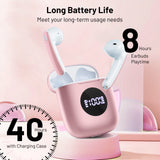 Atilioo Wireless Earbuds 40H Playtime, Deep Bass, LED Case, Waterproof Mic