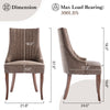 IULULU Dining Chairs, Upholstered Featuring Tufted Back Design and Solid Wood Legs Set of 2