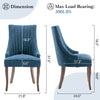 IULULU Dining Chairs, Upholstered Featuring Tufted Back Design and Solid Wood Legs Set of 2
