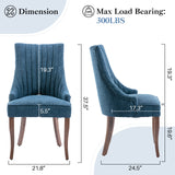 IULULU Dining Chairs, Upholstered Featuring Tufted Back Design and Solid Wood Legs Set of 2