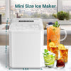 IULULU Portable Ice Maker, 9 Cubes/6 Mins, 26lbs/Day, Self-Cleaning, Quiet, 2 Sizes, with Scoop & Basket