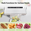 IULULU Food Vacuum Sealer, 75KPA, Dry/Wet, 20 Bags, Timer, Compact