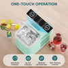IULULU Portable Ice Maker, 9 Cubes/6 Mins, 26.5lbs/24Hrs, Self-Cleaning, Quiet, with Scoop, Basket, Handle for Parties