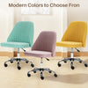 IULULU Office Desk Chair, Modern Cute Rolling Vanity Swivel Task Chairs with Wheels, Comfortable Back Seat Armless
