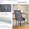 IULULU Dining Chairs Set of 2 with Stainless Steel Legs and Lion Head Handles