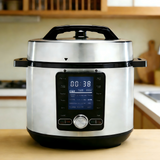 Haysky 6.3 Quart Electric Pressure Cooker with Stainless Steel Pot, 24-in-1 Digital Control for Family Meals, Silver