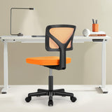 Atilioo Office Chair, Ergonomic Low-Back Mesh Computer Desk Chair with Lumbar Support, Armless Swivel Rolling Chair for Home Bedroom Study Office, Ideal for Students and Adults