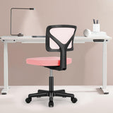 Atilioo Office Chair, Ergonomic Low-Back Mesh Computer Desk Chair with Lumbar Support, Armless Swivel Rolling Chair for Home Bedroom Study Office, Ideal for Students and Adults