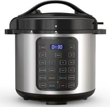 Haysky 6QT Electric Pressure Cooker, 12-in-1 Stainless Steel Instant Multi-Function Pot with Digital Display, Slow Cook, Steam, Rice, Soup, and More