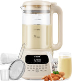 Haysky Nut Milk Maker Machine 40-50oz Automatic Almond Milk Maker for Homemade Coconut, Oat, Soy, Plant-Based Milk, Juice with 24H Delay Start/Keep Warm/Self Cleaning