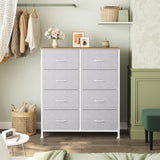 Atilioo Fabric Dresser with 5 Drawers, Clothes Storage Organizer Unit, Chest of Drawers for Bedroom Living Room, Pink
