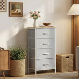 Atilioo Fabric Dresser with 5 Drawers, Clothes Storage Organizer Unit, Chest of Drawers for Bedroom Living Room, Pink