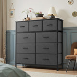 Atilioo Fabric Dresser Nightstand with 4 Drawer for Bedroom, Storage Organizer Unit, Chest of Drawers for Small Spaces, White