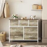 Atilioo Fabric Dresser with 5 Drawers, Clothes Storage Organizer Unit, Chest of Drawers for Bedroom Living Room, Pink