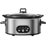 Atilioo 6 Quart Slow Cooker with Ceramic Non-Stick Pot, Programmable Timer & Temperature Control, Removable Stoneware, Dishwasher Safe, Family Size Serves 6 People, Black