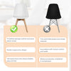 IULULU Dining Chairs, 4-Piece Mid-Century with Wooden Legs, PU Leather Seats for Living Room Bedroom Outdoor Lounge