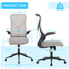 IULULU Ergonomic Office Chair, High Back Mesh with Lumbar Support, Flip-up Arms