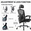 IULULU Office Desk Chair with Footrest, High-Back Mesh Rolling Swivel Reclining Chairs