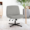 IULULU Wide Armless Desk Chair, No Wheels, Adjustable Height