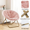 IULULU Comfy Saucer Chair, XL Folding Faux Fur Lounge Chair for Home, Kids & Adults