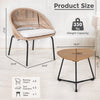 IULULU 3-Piece Outdoor Bistro Set, All-Weather Woven Rope Patio Furniture with Cushions & Table
