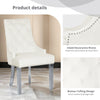 IULULU Dining Chairs Set of 2 with Stainless Steel Legs and Lion Head Handles