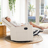 IULULU Recliner, Nursery Glider Rocker with Large Footrest, High Back, Deep Seat