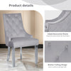 IULULU Dining Chairs Set of 2 with Stainless Steel Legs and Lion Head Handles