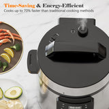 IULULU Electric Pressure Cooker, 12-in-1 Multicooker, Stainless Steel