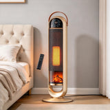 Atilioo 32" Electric Space Heater for Indoor Use, 1500W Portable Ceramic Tower Heater with Remote Control, 3 Heat Modes, 15H Time, Adjustable Thermostat, Child Lock, Overheat Protection, Black