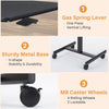 IULULU Mobile Standing Desk, Small Rolling Desk with Wheels, Pneumatic Adjustable Workstation for Home