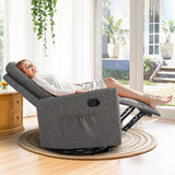 IULULU Recliner, Nursery Glider Rocker with Large Footrest, High Back, Deep Seat