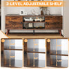 IULULU 55-60" TV Stand, Mid-Century Console with Storage
