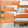 IULULU Metal Platform Bed Frame - Mattress Foundation with Headboard & Footboard, 700LBS Wooden Slats, No Box Spring, Noise-Free, Easy Assembly