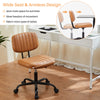 IULULU PU Leather Office Desk Chair, Swivel Chair for Adults/Students