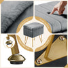 IULULU Vanity Stool, Faux Fur-Padded, 4-Legged Stool with Anti-Slip Feet, Ideal for Makeup or as a Footrest