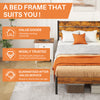 IULULU Metal Platform Bed Frame - Mattress Foundation with Headboard & Footboard, 700LBS Wooden Slats, No Box Spring, Noise-Free, Easy Assembly