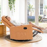 IULULU Recliner, Nursery Glider Rocker with Large Footrest, High Back, Deep Seat