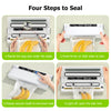 IULULU Food Vacuum Sealer, 75KPA, Dry/Wet, 20 Bags, Timer, Compact