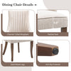 IULULU Dining Chairs, Upholstered Featuring Tufted Back Design and Solid Wood Legs Set of 2