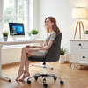 IULULU Office Desk Chair, Modern Cute Rolling Vanity Swivel Task Chairs with Wheels, Comfortable Back Seat Armless