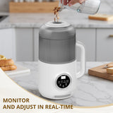 Buteny Nut Milk Maker, 10-Blade Blender with Delay Start, Auto-Clean, 8-in-1 for Almond/Oat/Soy Milk, 40oz Capacity/Recipe Book