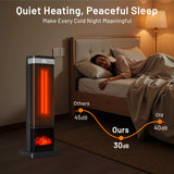 Buteny Space Heater for Indoor Use, 23Inch Portable Heater with Remote and Thermostat,7 Light Modes, 70°Oscillation, 12H Timer, Up to 95°F, Tip-over Protection