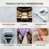 SKG 4D Shiatsu Back & Neck Massager with Heat and Vibration, Deep Tissue Kneading Pillow for Pain Relief, Cordless & Portable, Lumbar Support for Home, Car & Office Ideal Gift for Parents Men & Women