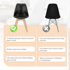 IULULU Dining Chairs, 4-Piece Mid-Century with Wooden Legs, PU Leather Seats for Living Room Bedroom Outdoor Lounge