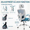 IULULU Office Desk Chair with Footrest, High-Back Mesh Rolling Swivel Reclining Chairs
